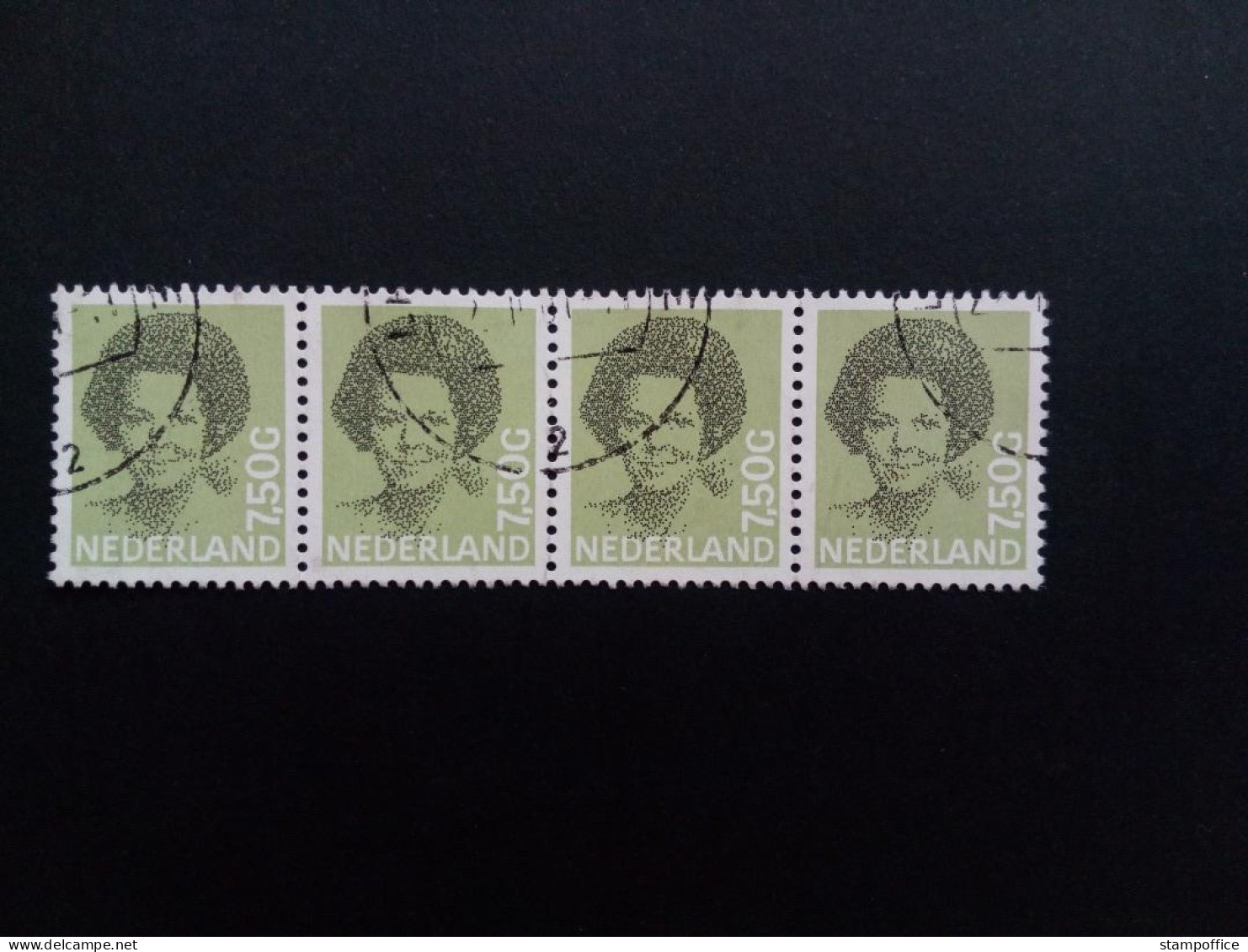 NIEDERLANDE MI-NR. 1385 GESTEMPELT 4er ZUSAMMENDRUCK KÖNIGIN BEATRIX 1990 - Used Stamps