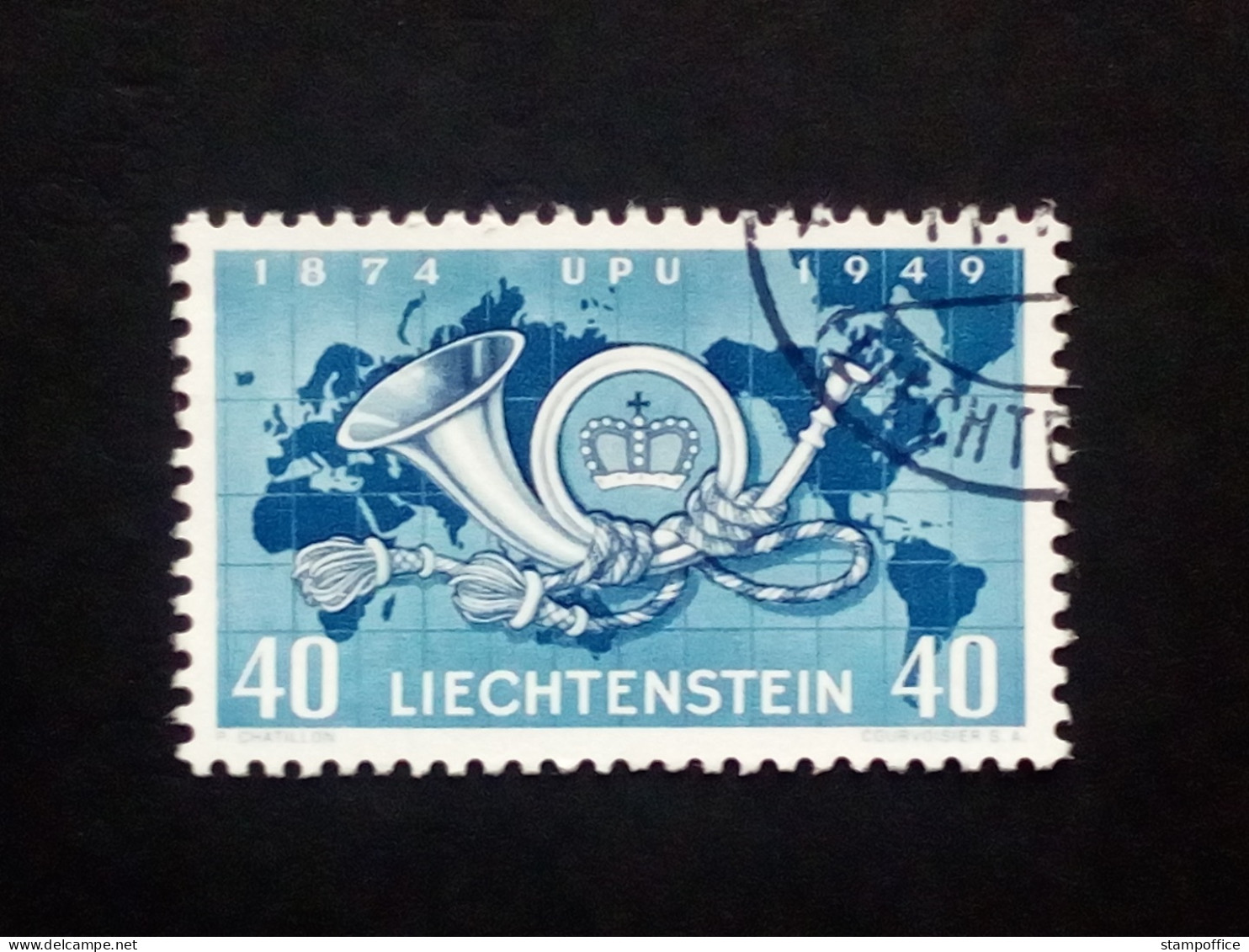 LIECHTENSTEIN MI-NR. 277 GESTEMPELT(USED) 75 JAHRE WELTPOSTVEREIN (UPU) 1949 - Gebraucht