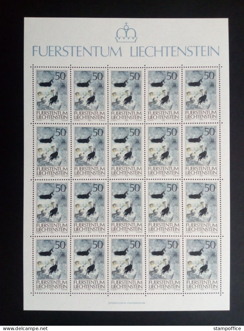 LIECHTENSTEIN MI-NR. 907-909 POSTFRISCH(MINT) KLEINBOGENSATZ JAGDWESEN(I) 1986 REH GEMSE HIRSCH - Selvaggina