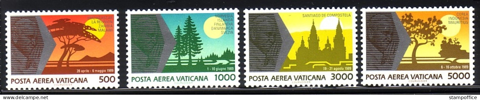 VATIKAN MI-NR. 1014-1017 POSTFRISCH(MINT) WELTREISEN PAPST JOHANNES PAUL II 1989 - Unused Stamps
