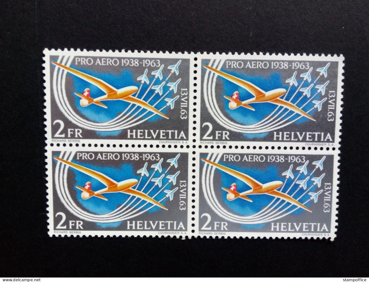 SCHWEIZ MI-NR. 780 POSTFRISCH(MINT) 4er BLOCK PRO AERO 1963 SEGELFLUGZEUG - Nuevos