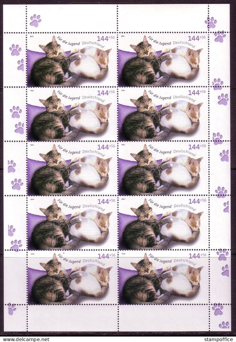 DEUTSCHLAND MI-NR. 2402-2406 POSTFRISCH(MINT) KLEINBOGENSATZ KATZEN 2004 - Hauskatzen