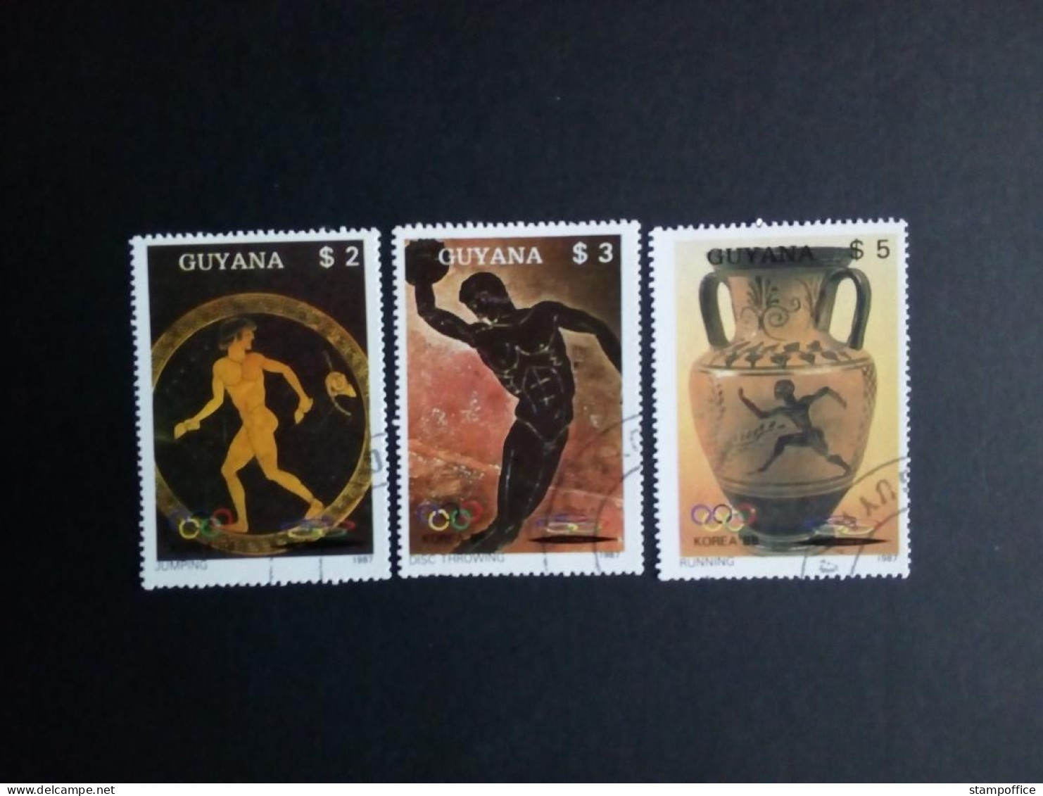 GUYANA MI-NR. 2061-2063 GESTEMPELT(USED) SOMMEROLYMPIADE SEOUL 1988 DISKUSWERFER - Estate 1988: Seul