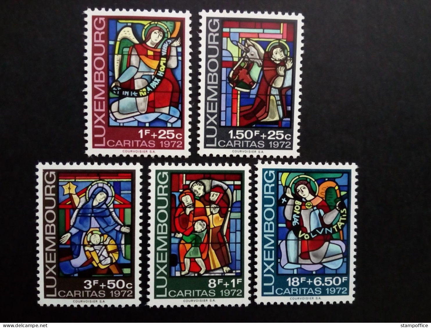 LUXEMBOURG MI-NR. 853-857 POSTFRISCH(MINT) CARITAS 1972 GLASMALEREI - Unused Stamps