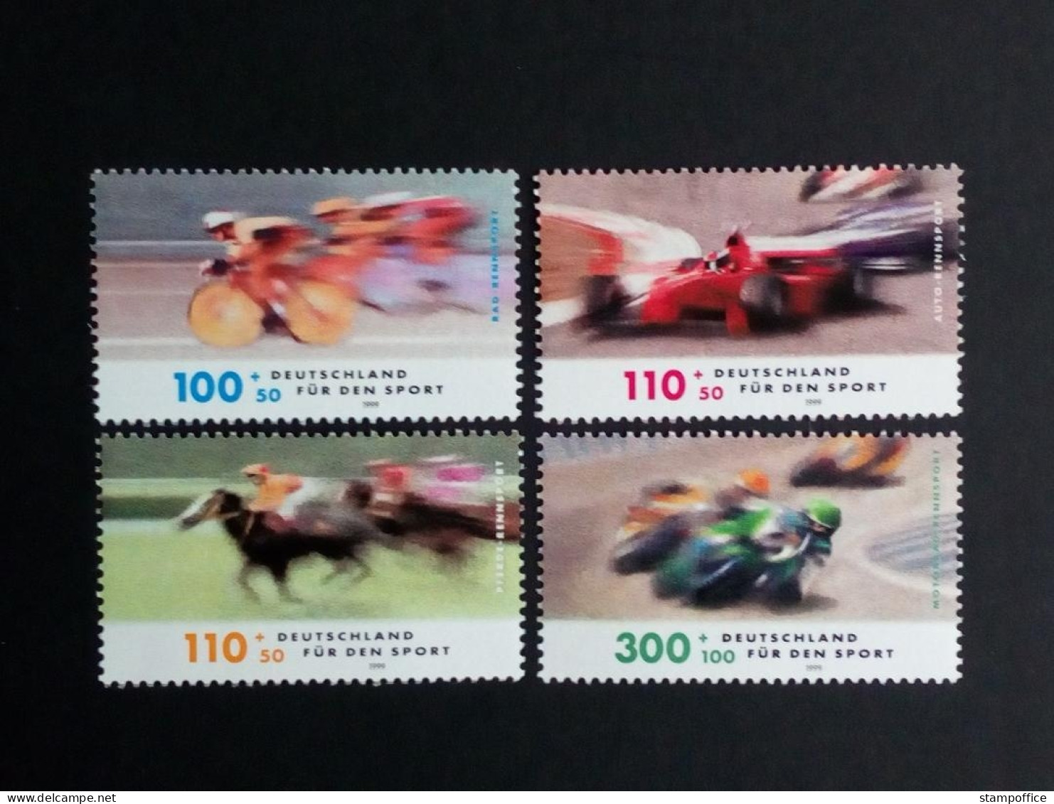 DEUTSCHLAND MI-NR. 2031-2034 POSTFRISCH(MINT) RENNSPORT 1999 RADSPORT AUTO MOTORRAD PFERDERENNEN - Chevaux