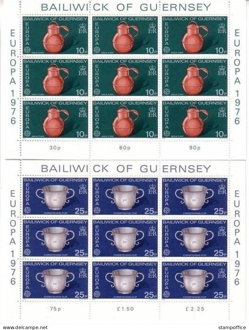 GUERNSEY MI-NR. 133-134 POSTFRISCH(MINT) KLEINBOGENSATZ EUROPA 1976 KUNSTHANDWERK - 1976