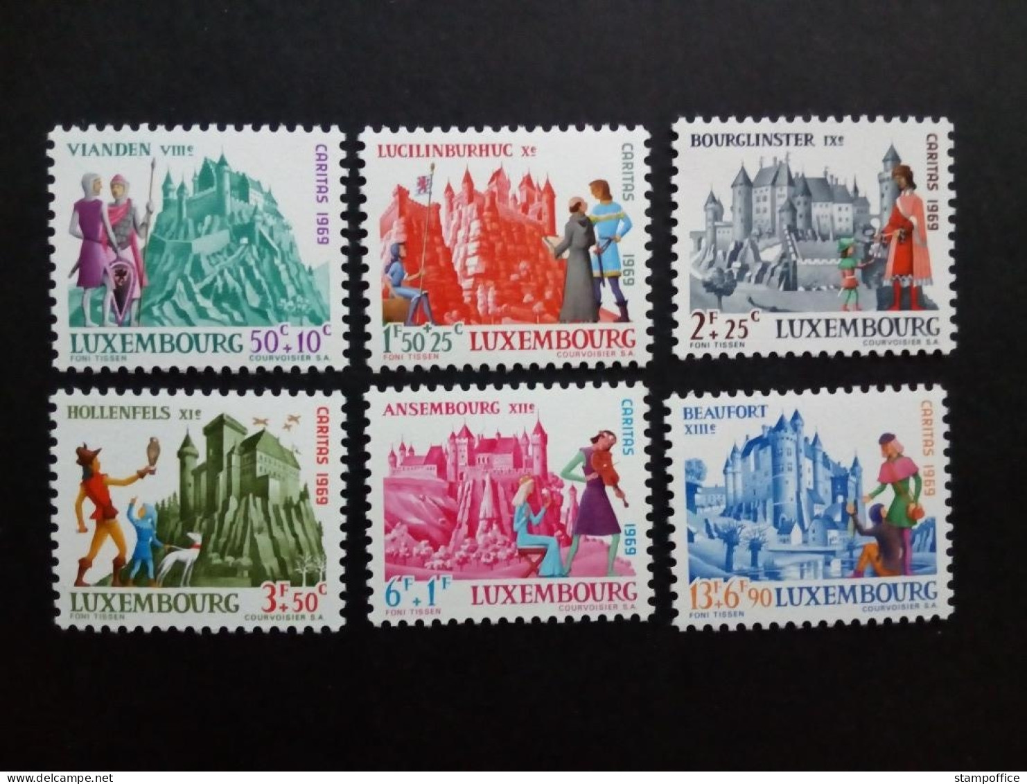 LUXEMBOURG MI-NR. 798-803 POSTFRISCH(MINT) CARITAS 1969 BURGEN (I) - Unused Stamps