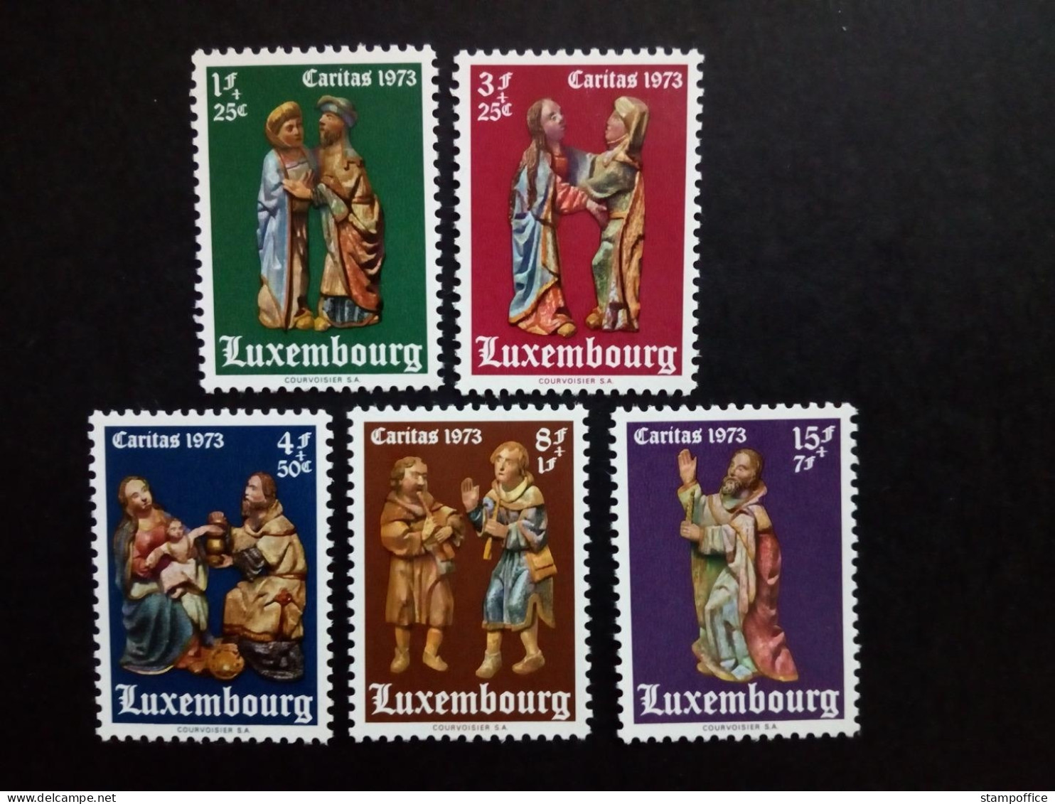 LUXEMBOURG MI-NR. 871-875 POSTFRISCH(MINT) CARITAS 1973 HELZINGER SCHNITZALTAR - Unused Stamps