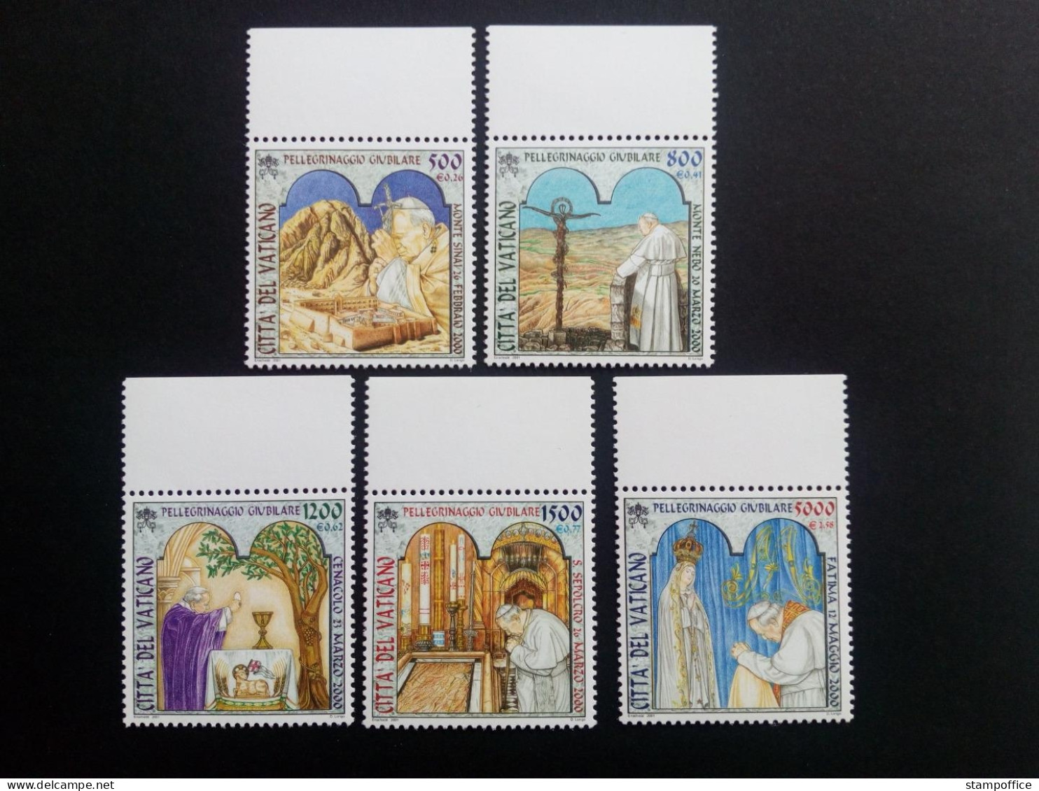 VATIKAN MI-NR. 1375-1379 POSTFRISCH(MINT) WELTREISEN 2000 VON PAPST JOHANNES PAUL II - Unused Stamps