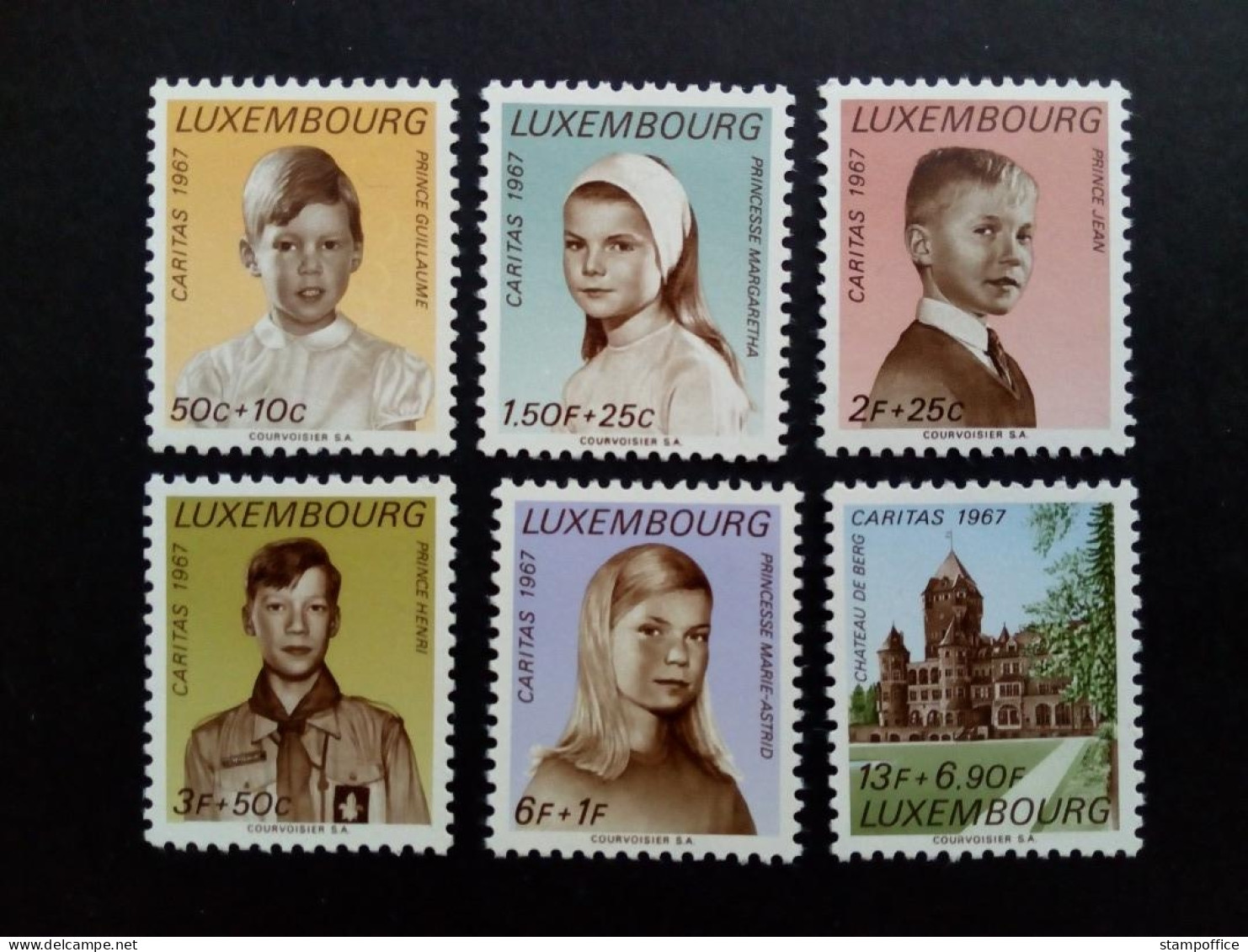 LUXEMBOURG MI-NR. 759-764 POSTFRISCH(MINT) CARITAS 1967 PRINZEN SCHLOSS BERG - Unused Stamps