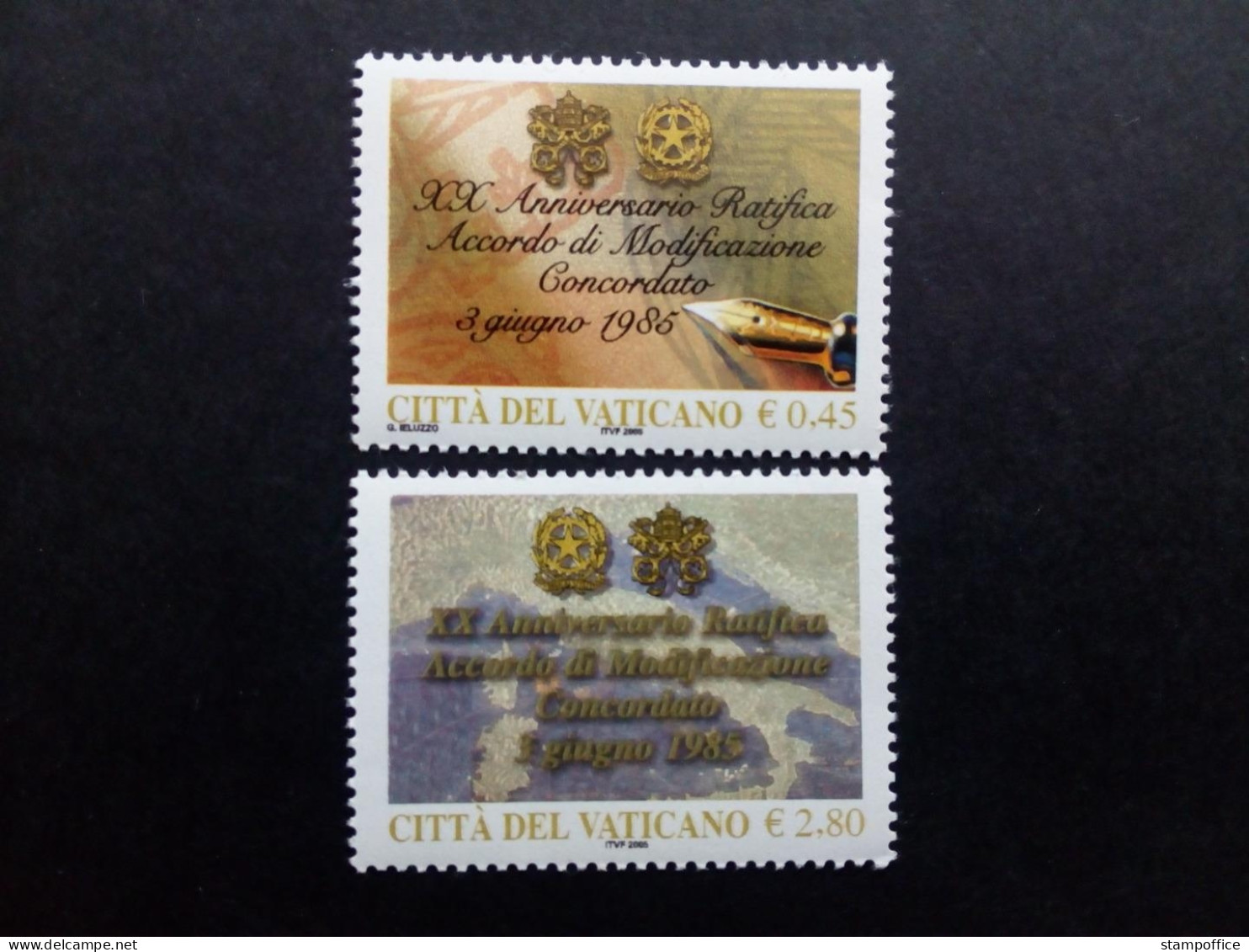 VATIKAN MI-NR. 1523-1524 POSTFRISCH(MINT) 20. JAHRESTAG KONKORDAT ITALIEN UND VATIKAN - Unused Stamps