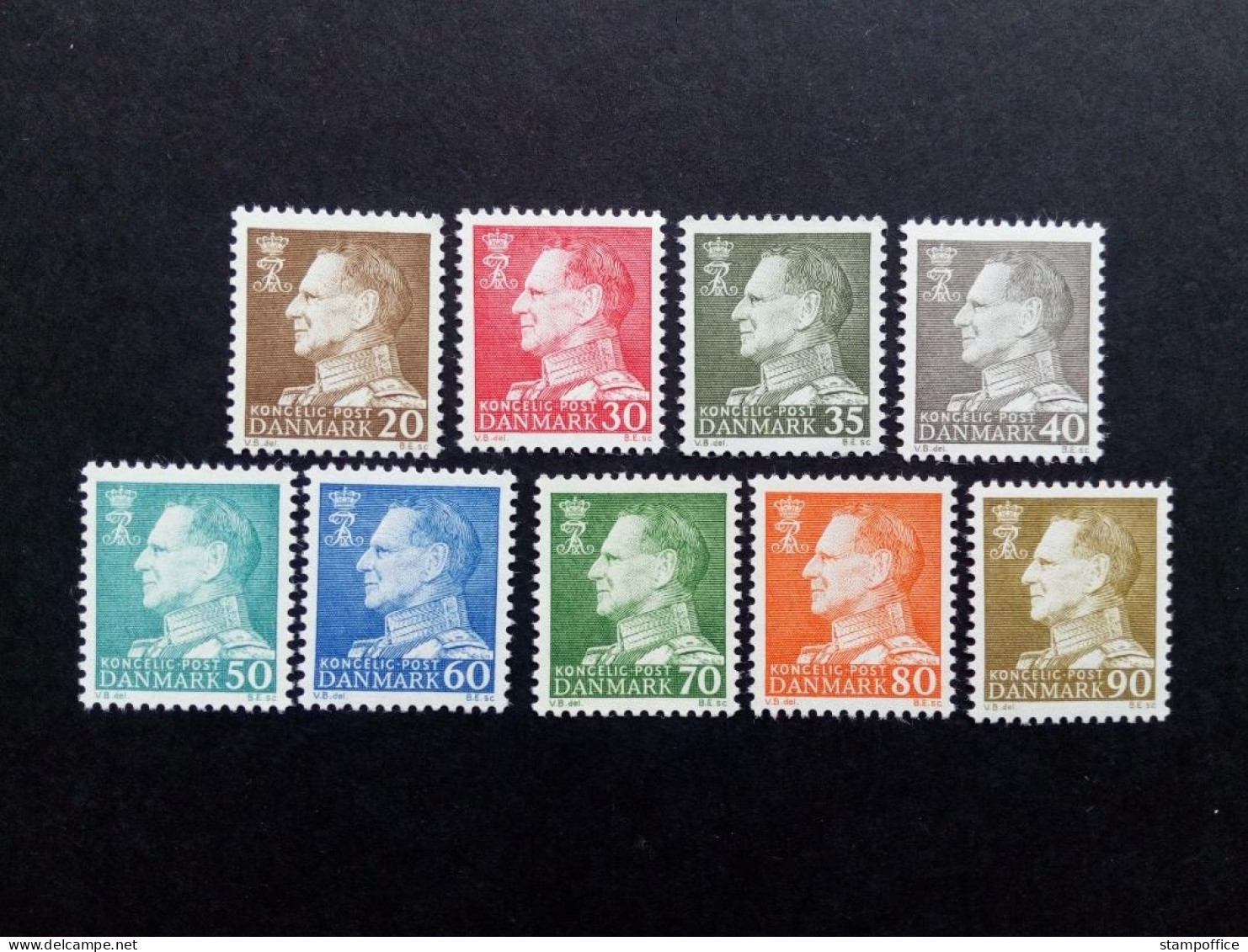 DÄNEMARK MI-NR. 390-398 X POSTFRISCH(MINT) KÖNIG FREDERIK IX. 1961 - Unused Stamps