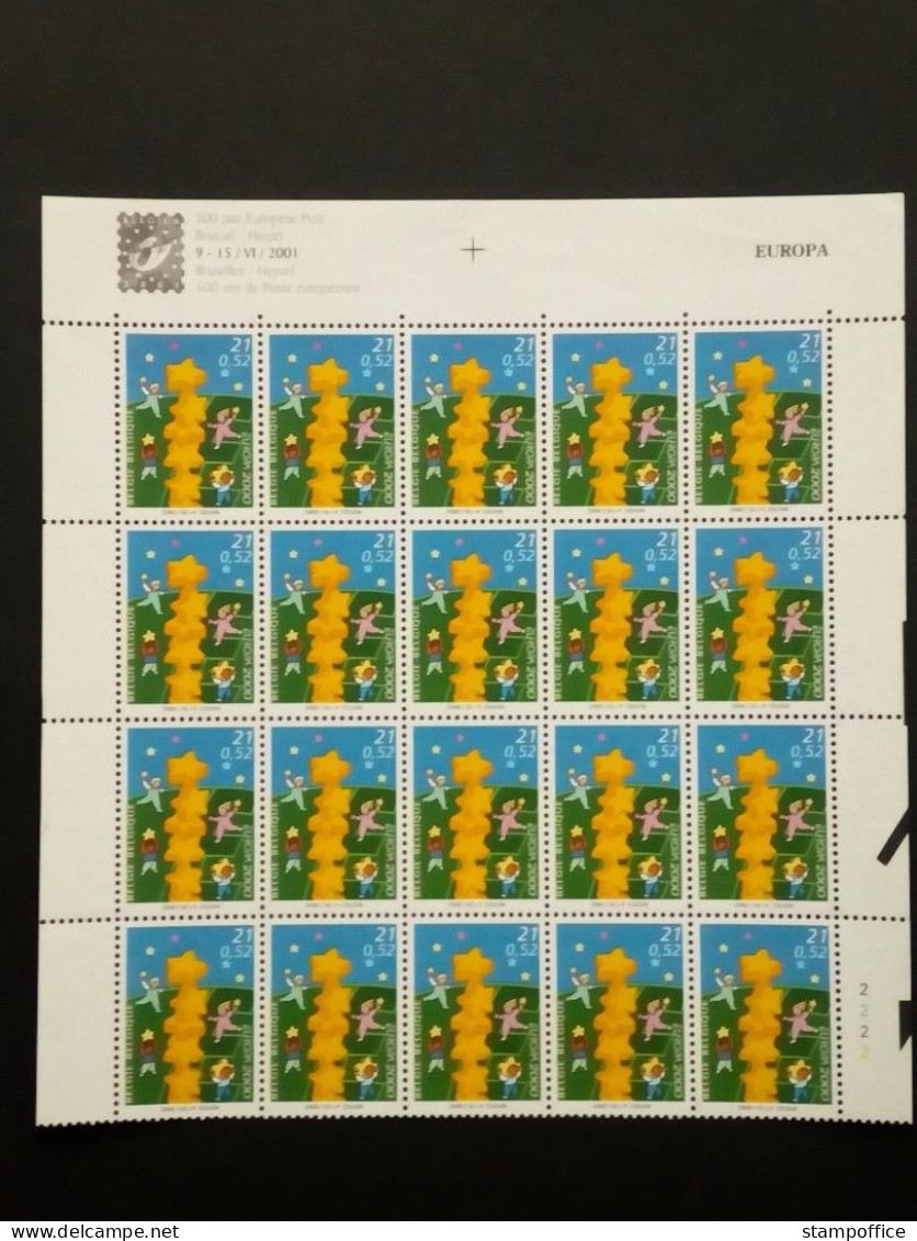 BELGIEN MI-NR. 2973 POSTFRISCH(MINT) BOGENTEIL(20) EUROPA 2000 - STERNE - Unused Stamps