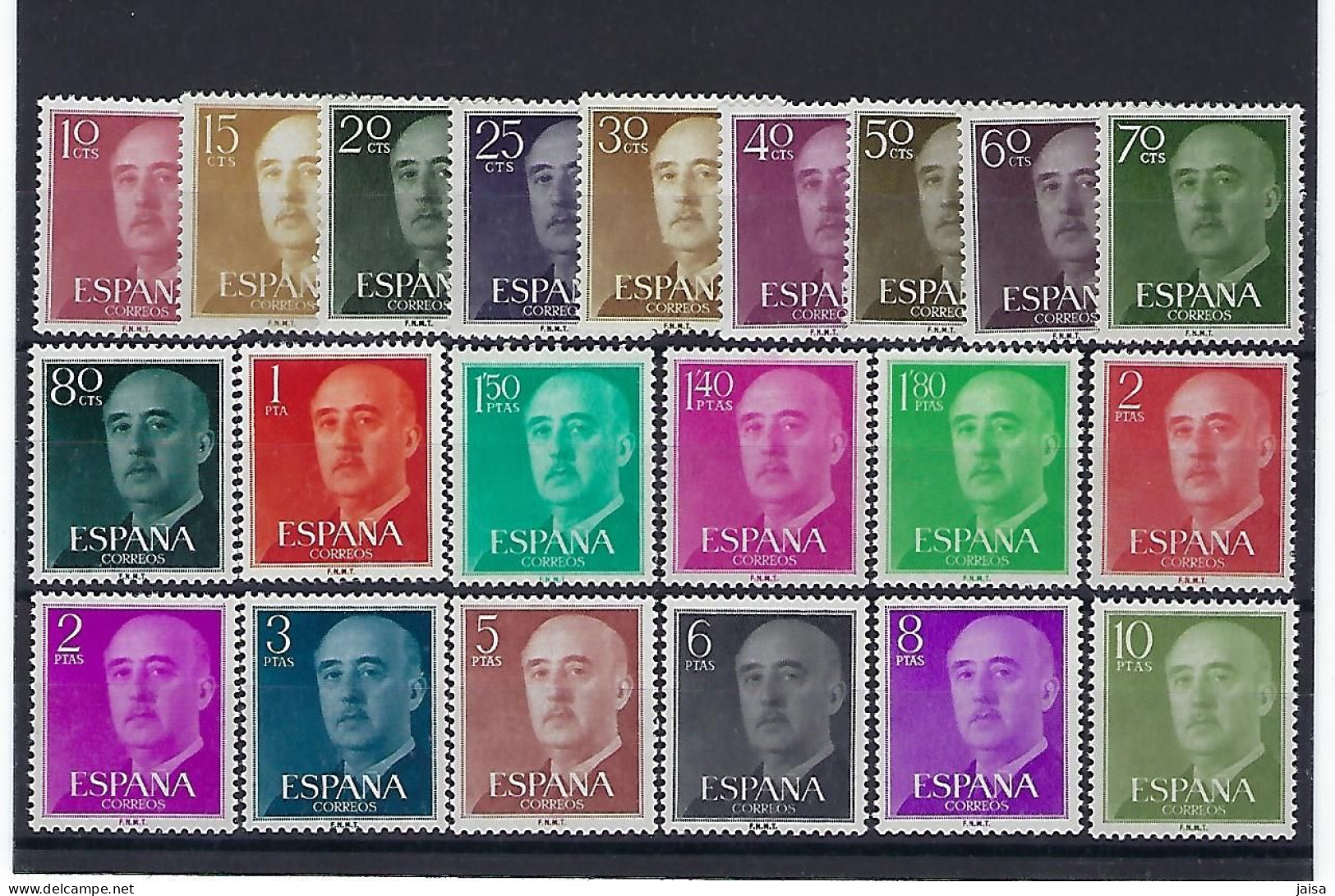 ESPAÑA. Años 1955-56. General Franco. - Ungebraucht