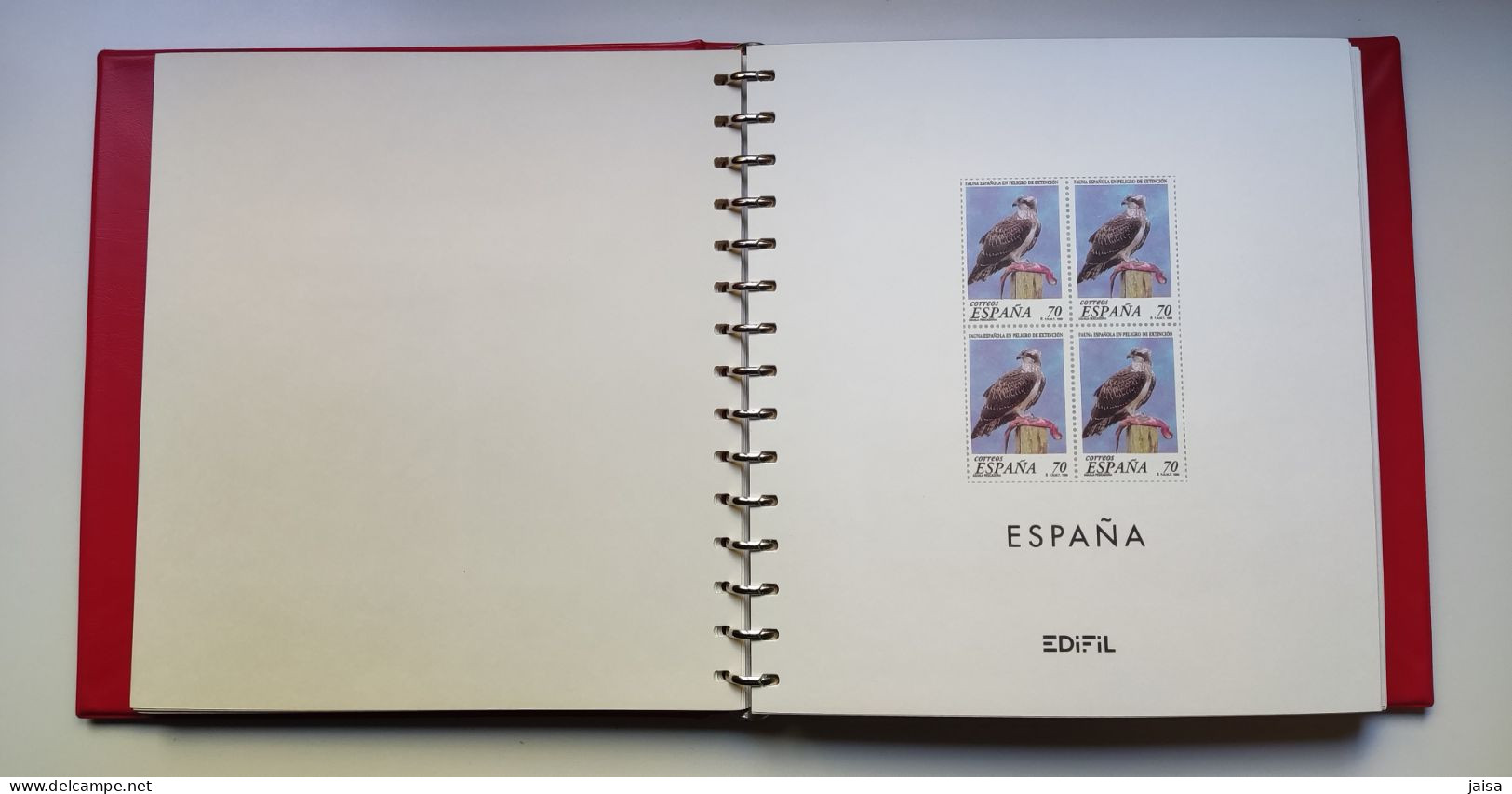 ESPAÑA. Álbumes y suplementos Edifil 1950 - 2001 en bloque de cuatro. Muy bien cuidados.