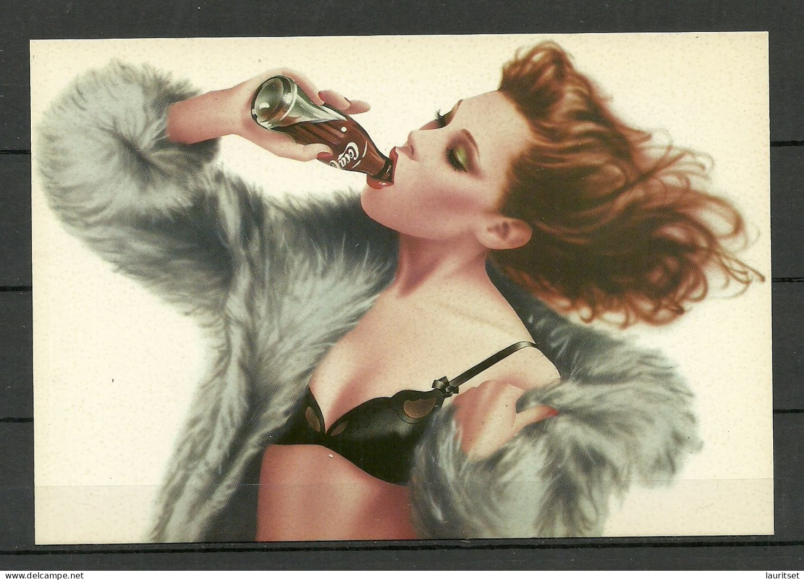 1983 Artist Post Card HARUMI YAMAGUCHI "Coke Lover", Unused, Printed In Sweden - Contemporain (à Partir De 1950)