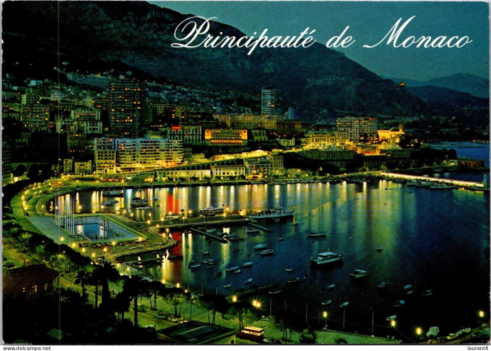 7-4-2024 (1 Z 16) Monaco (Posted In France) Baie De Monaco La Nuit - Port