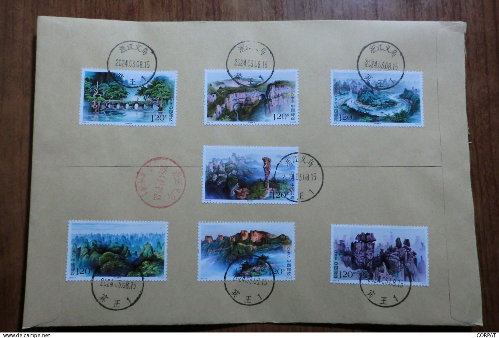 China. Full Set  On Registered Envelope - Covers & Documents