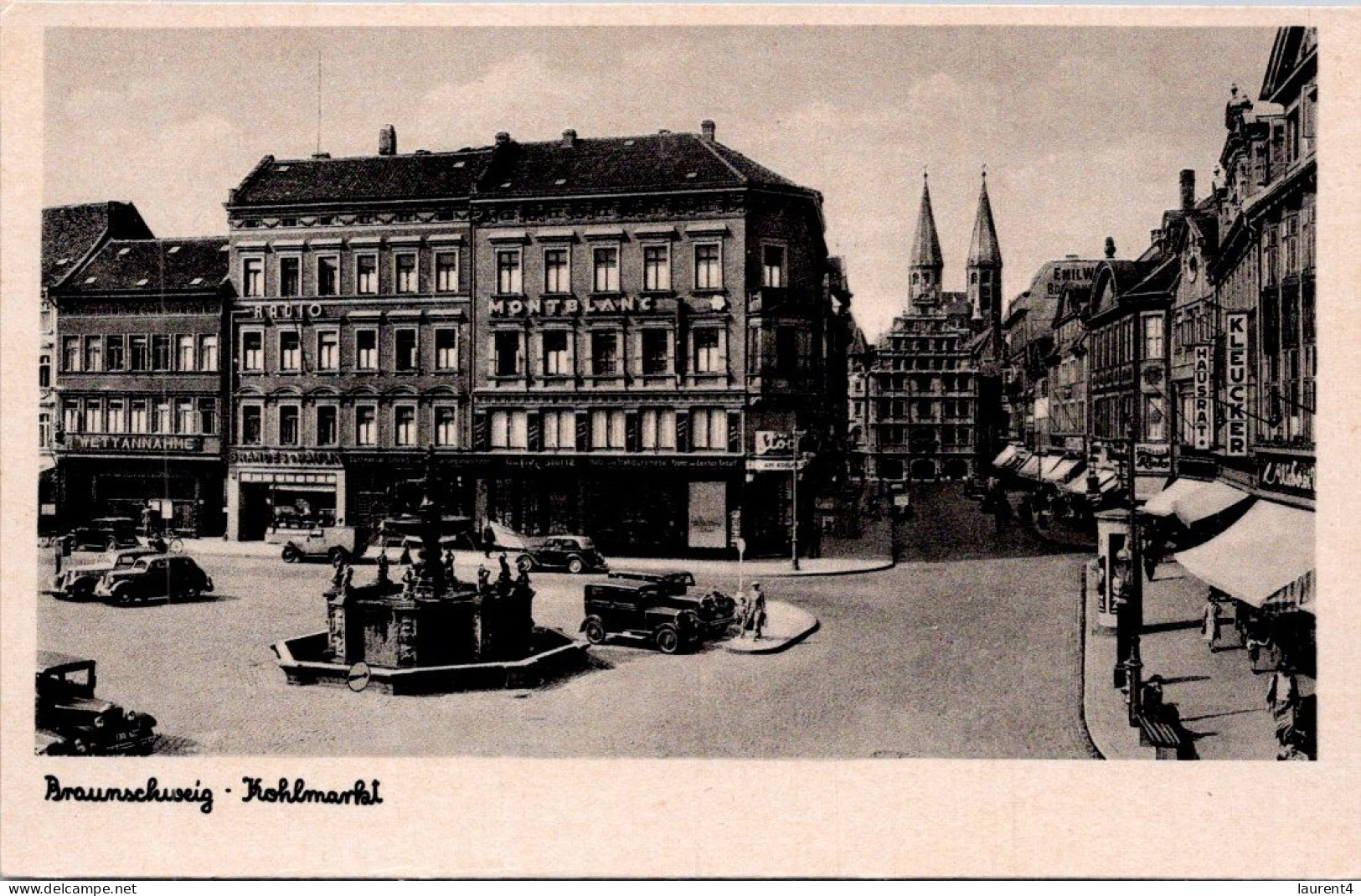 7-4-2024 (1 Z 16) Germany (b/w) Braunschweig Market Place - Märkte