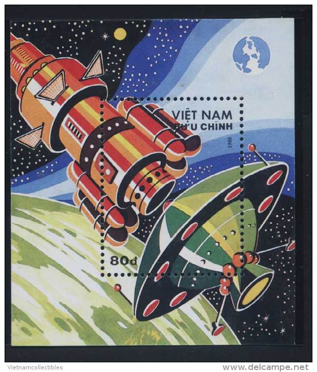 Vietnam Viet Nam MNH Perf Souvenir Sheet 1988 : Space Complex (Ms557B) - Vietnam