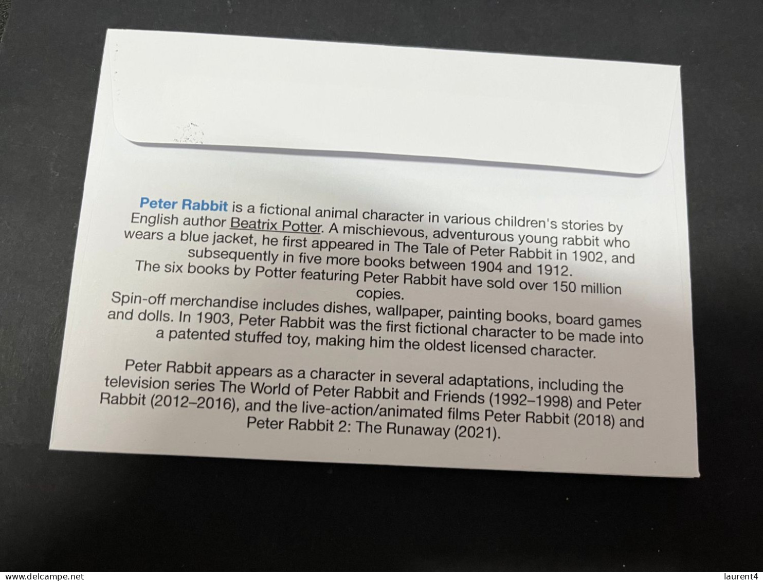 7-4-2024 (1 Z 17) Peter Rabbit By Author Beatrix Potter (dog Stamp) - Fumetti
