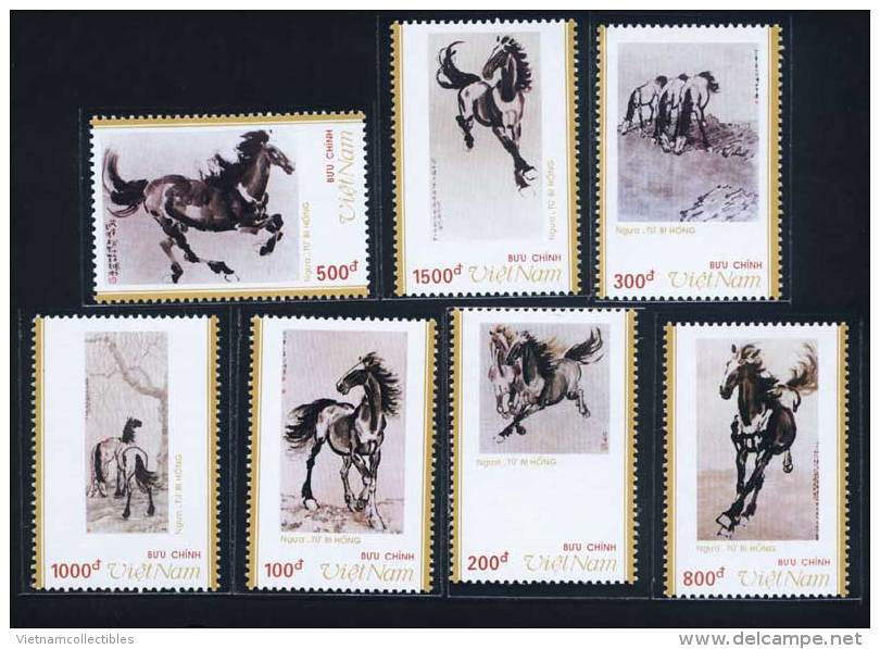 Vietnam Viet Nam MNH Perf Stamps 1989 : Art Paintings Of Chinese / China - Horse (Ms582) - Vietnam