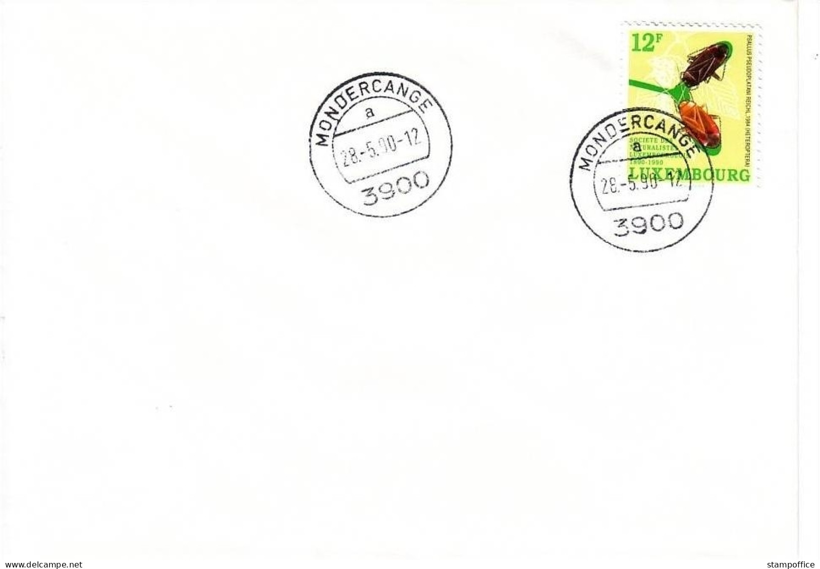 LUXEMBOURG MI-NR. 1247 Brief Mit Ersttagsstempel KÄFER - Storia Postale