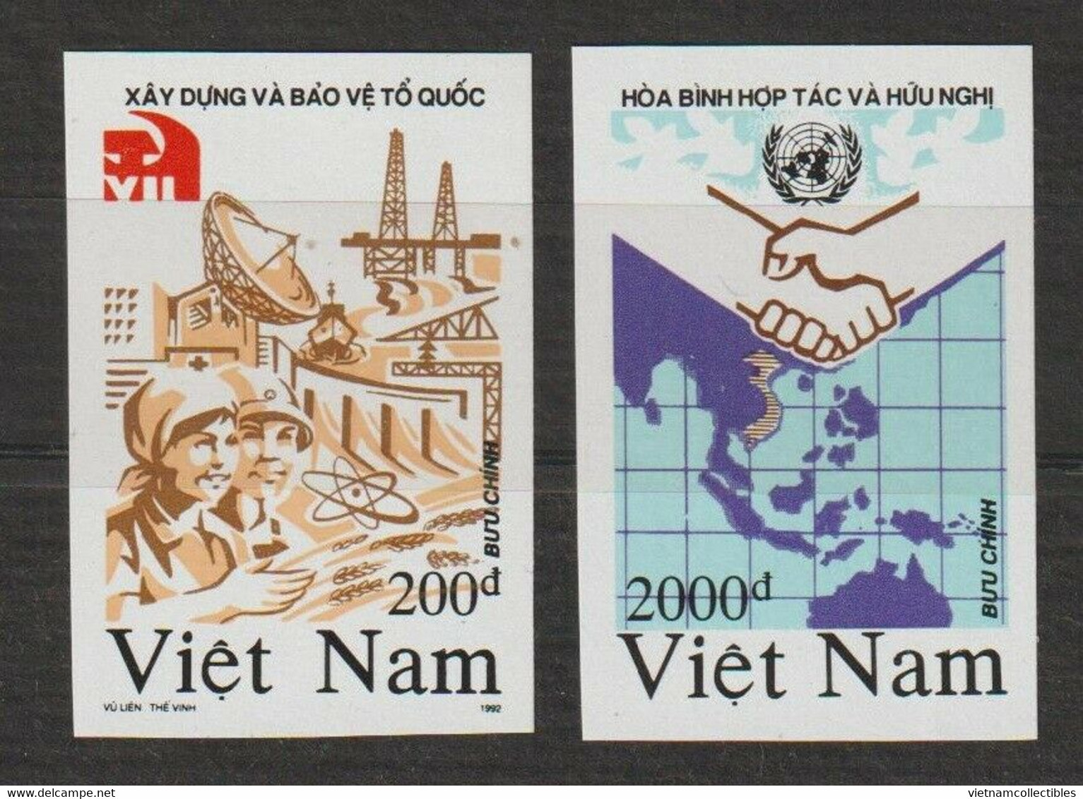 Viet Nam MNH Imperf Stamps 1992 : Implementing The Resolutions Of The 7th Congress Of Vietnamese Communist (Ms634) - Vietnam