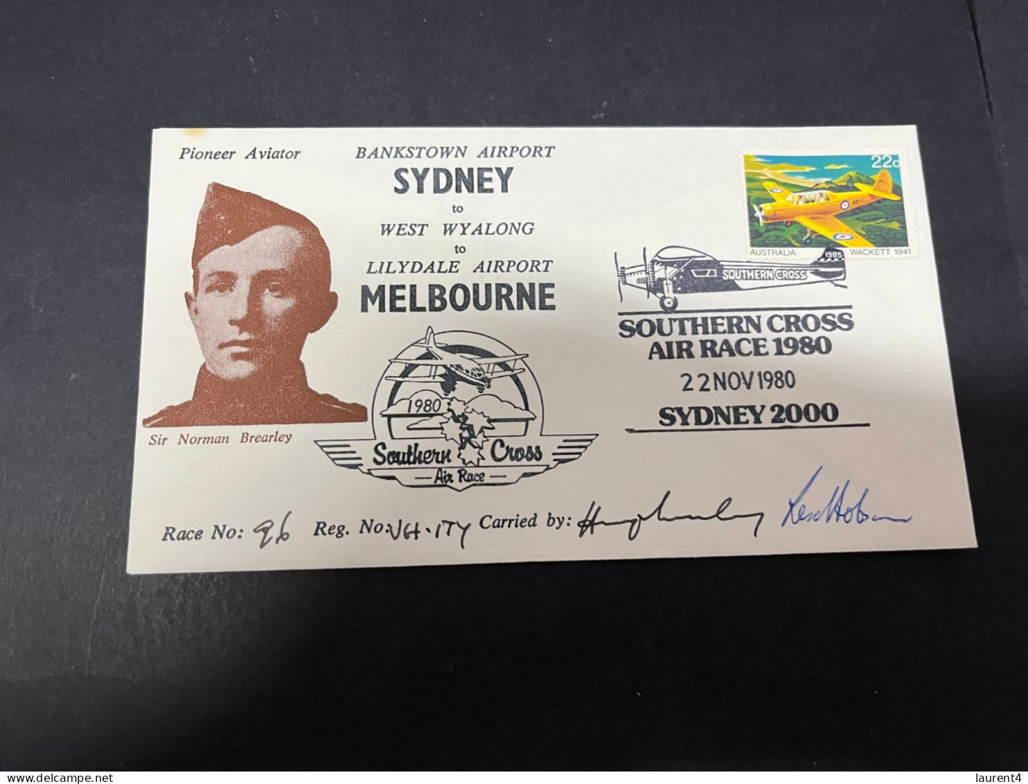 7-4-2024 (1 Z 17) Australia FDC For Southern Cross Air Race 1980 (Race Number 96) Signed By Pilot - Aerei