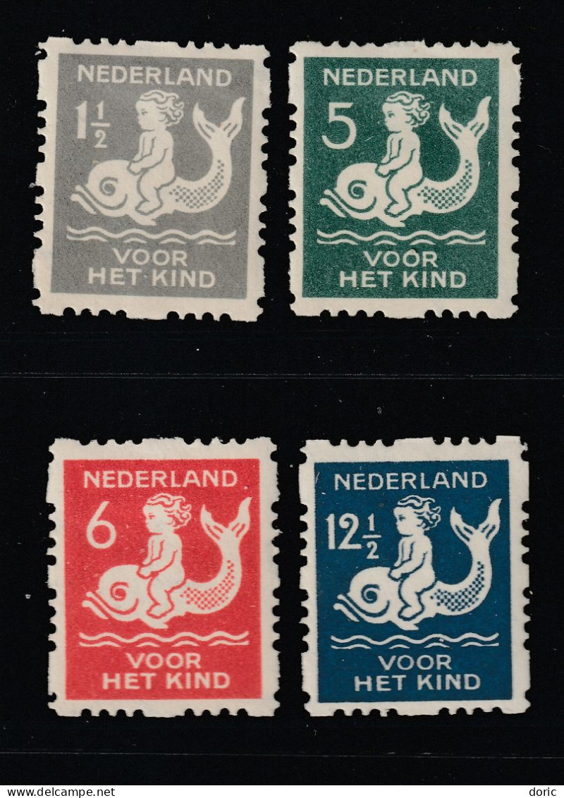 Netherlands The 1929 Welfare Set MH With Interrupted Perfs - Unused Stamps