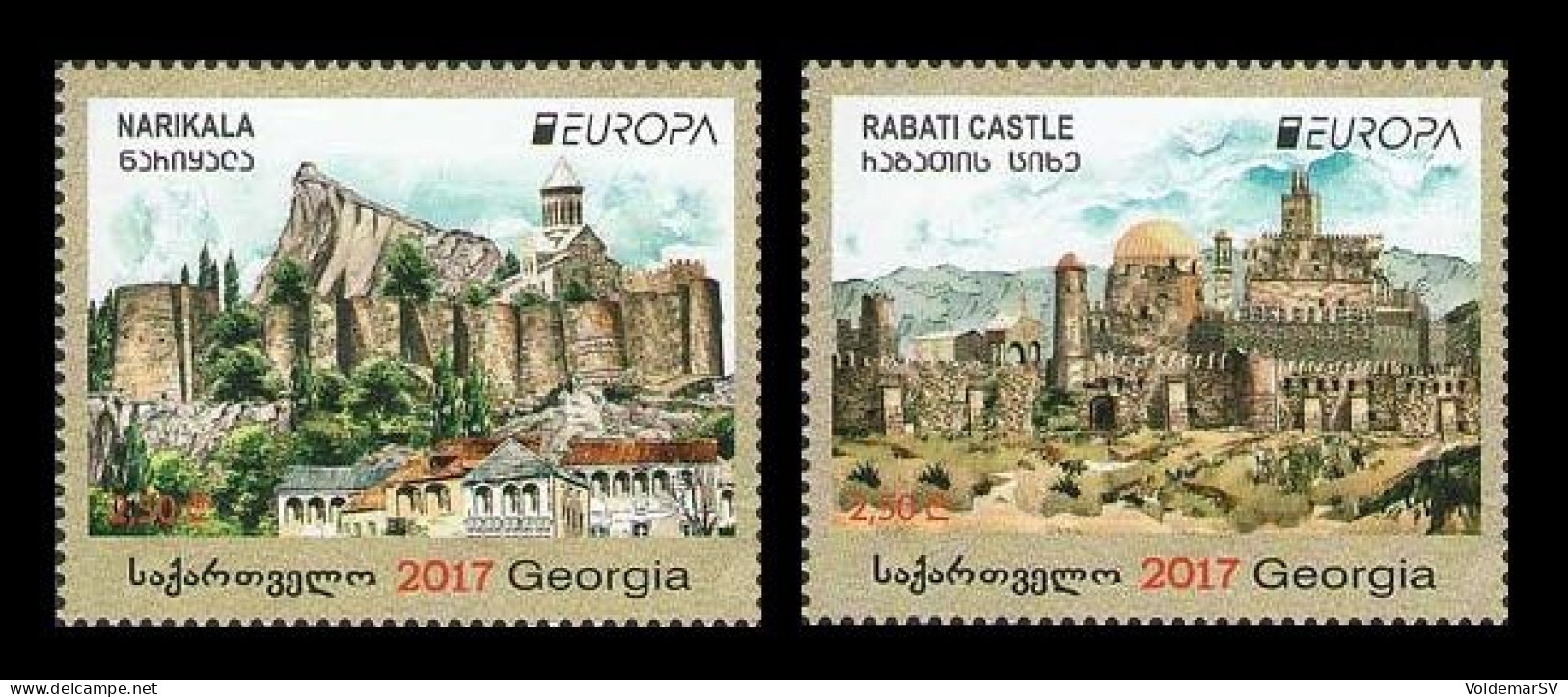 Georgia 2017 Mih. 690/91 Europa. Castles. Ancient Fortress Narikala And Rabati Castle MNH ** - Georgia