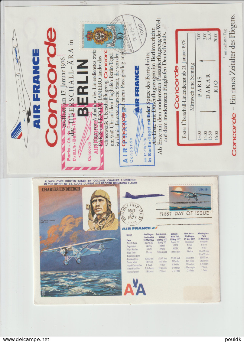 10 Concorde Covers, First Flights And Other Cover With Concorde Theme. Postal Weight Approx 90 Gramms. Please Read - Concorde