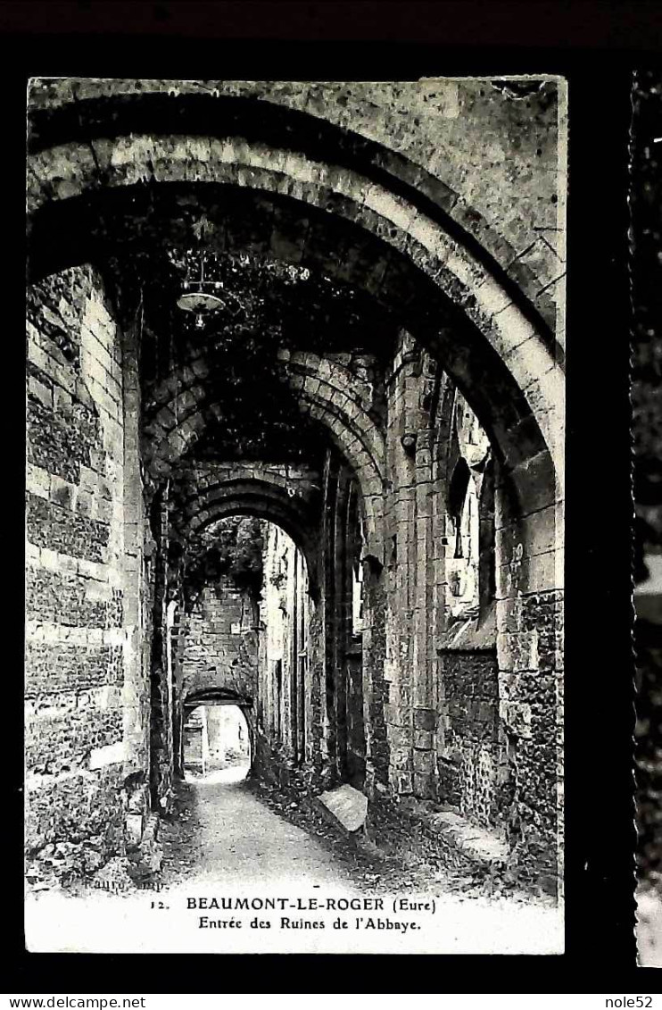 12.00€ : Entrée Des Ruines De L'Abbaye - Beaumont-le-Roger