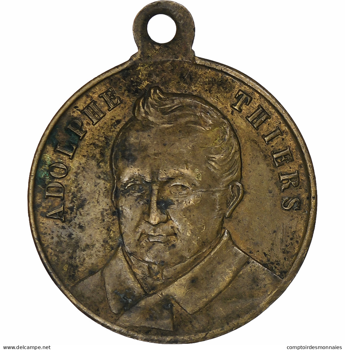 France, Médaille, Adolphe Thiers, Président De La République, 1877, Cuivre - Other & Unclassified