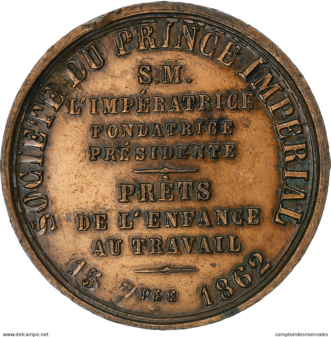 France, Médaille, Napoléon IV, Société Du Prince Impérial, Enfance Au - Other & Unclassified