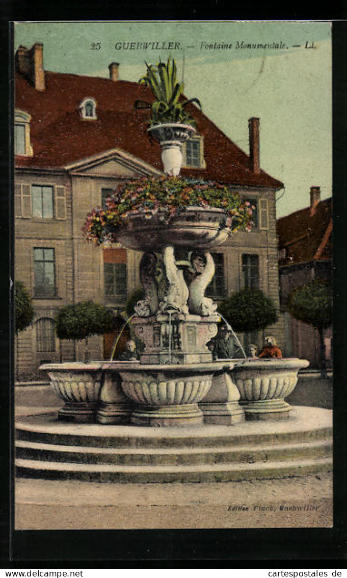 CPA Guebwiller, Fontaine Monumentale  - Guebwiller