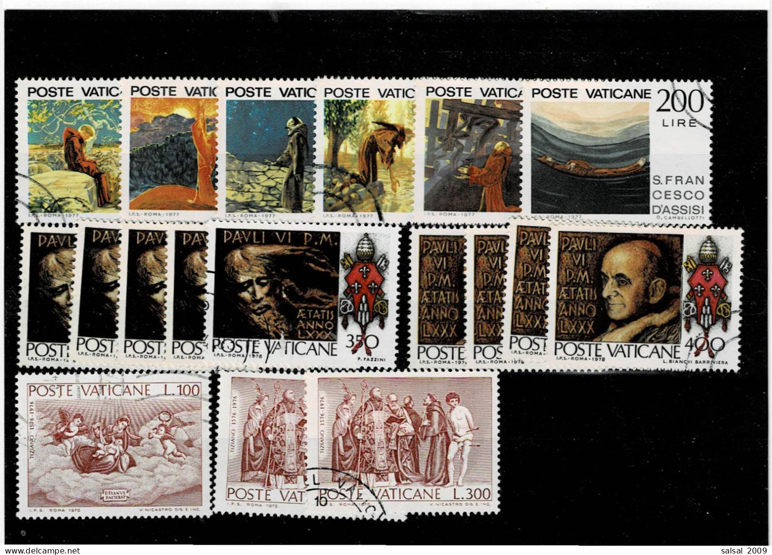 VATICANO ,18 Pezzi Usati Di Cui 3 Serie Complete ,qualita Ottima - Used Stamps