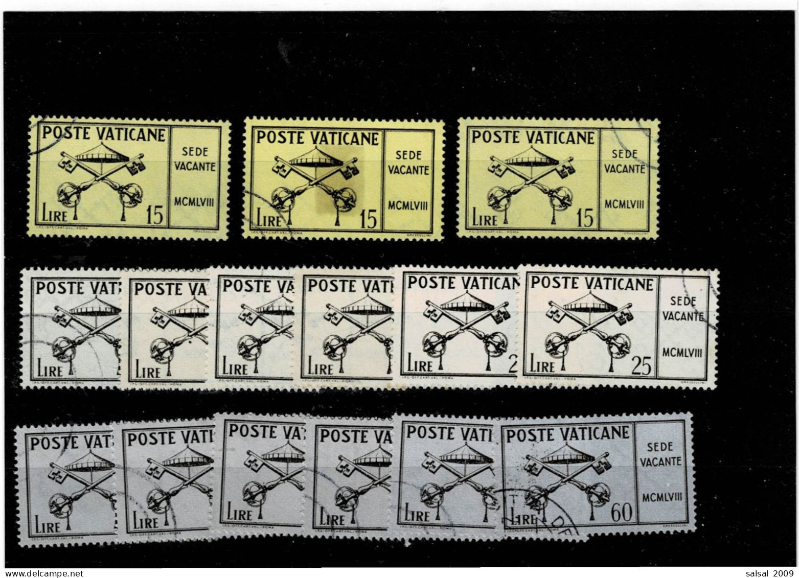 VATICANO ,"Sede Vacante" ,3 Serie Complete+6 Spezzature ,qualita Ottima - Used Stamps