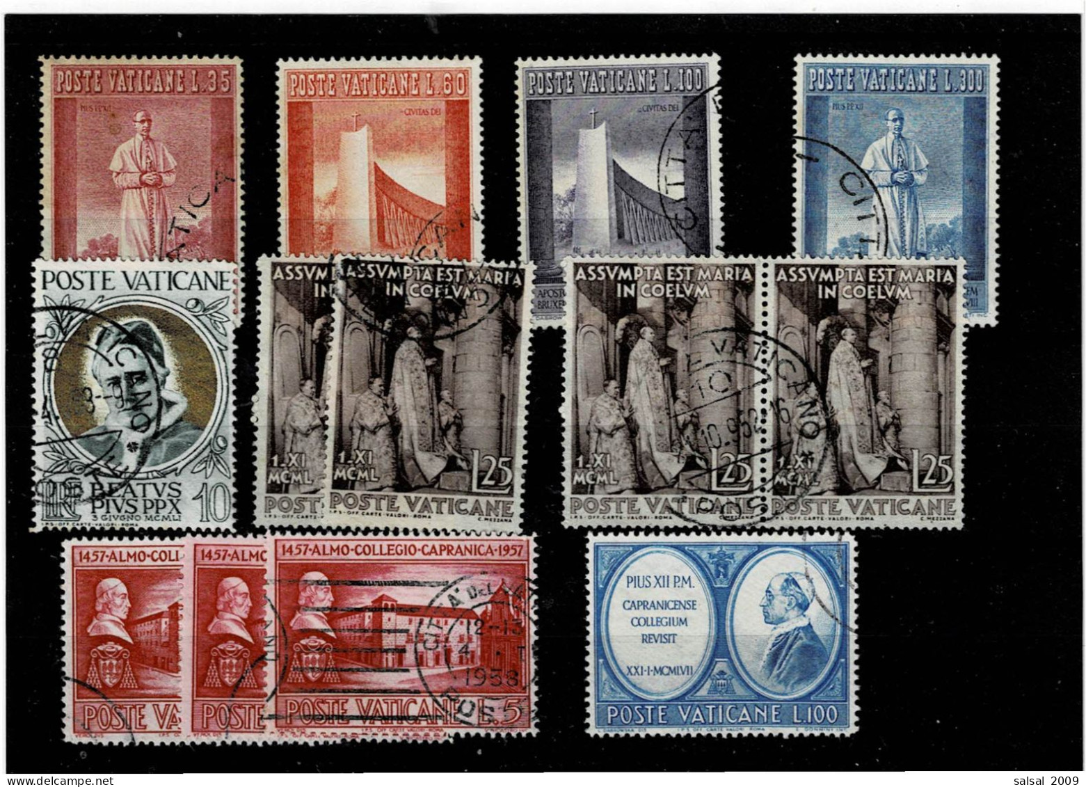 VATICANO ,13 Pezzi Usati ,anche 1 Serie Completa ,qualita Ottima - Used Stamps