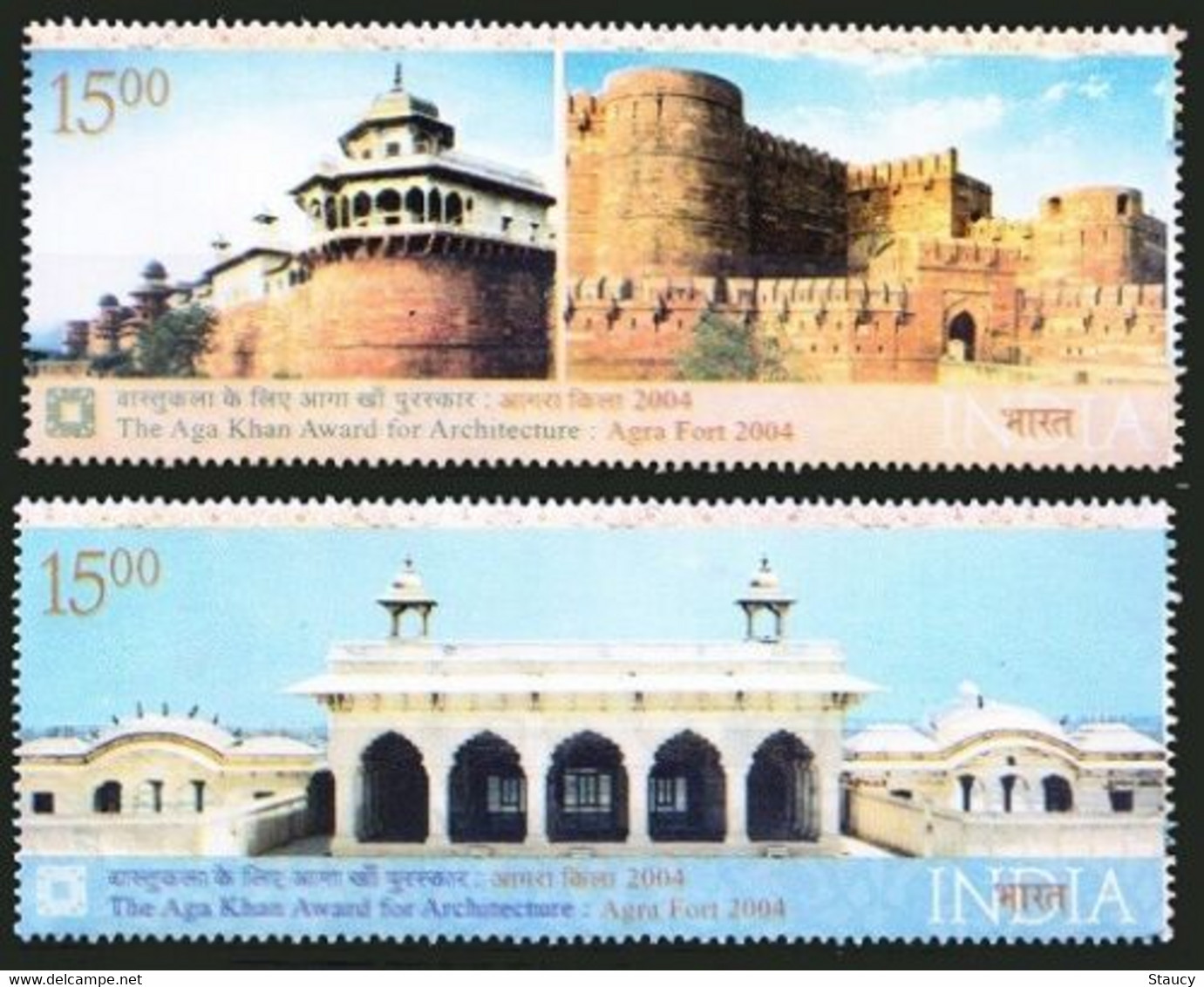 India 2004 The Aga Khan Award For Architecture AGRA FORT 2v SET MNH - Ongebruikt