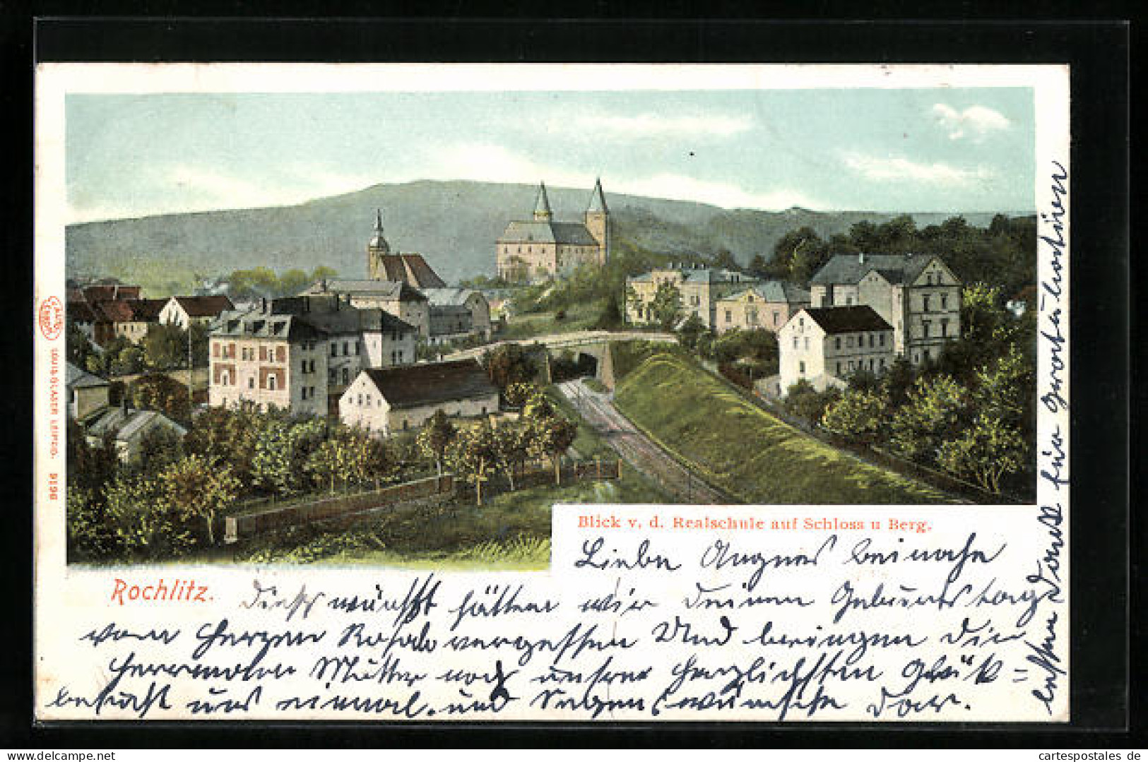 AK Rochlitz, Blick Von Der Realschule Auf Schloss Und Berg  - Rochlitz
