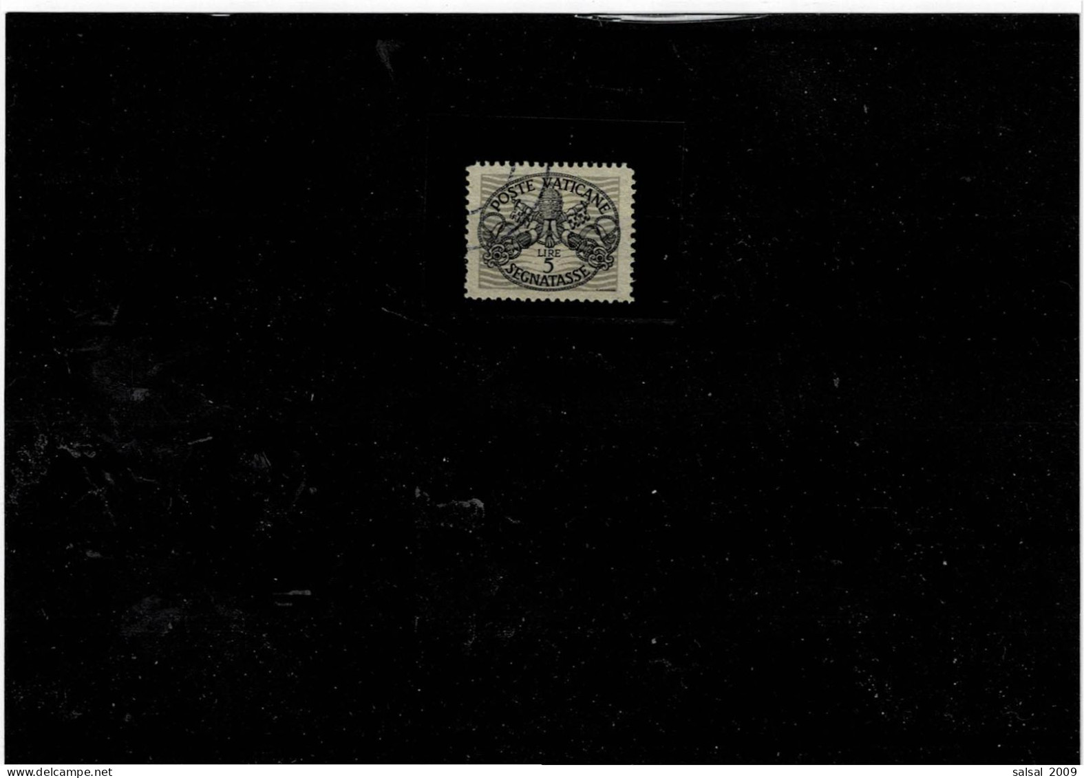 VATICANO ,"Segnatasse" ,5L.grigio Con Linee Piu Grosse ,usato ,qualita Ottima - Used Stamps