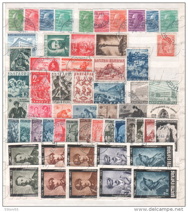 Comp.1941,1942,1943,1944. Yv. Nr.377/427- Used (O) Bulgarie/ Bulgaria - Años Completos