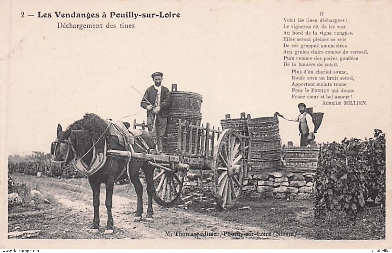 58 - Les Vendanges A POUILLY Sur LOIRE - Dechargement Des Tines - Pouilly Sur Loire