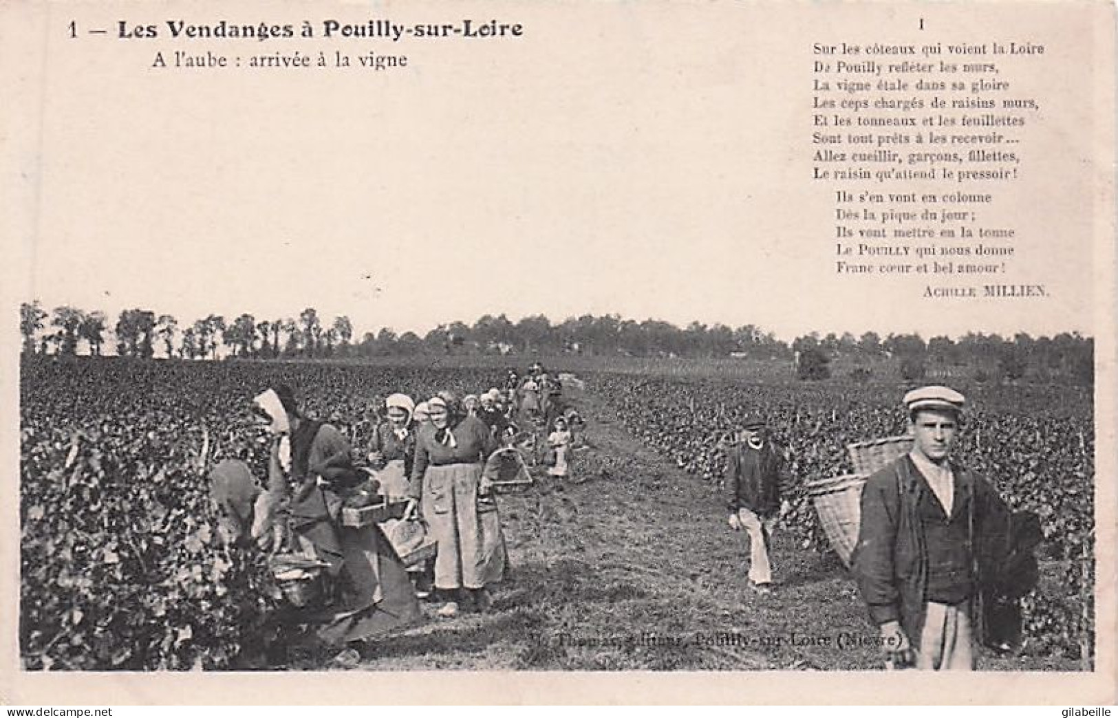 58 - Les Vendanges A POUILLY Sur LOIRE - A L'aube : Arrivée A La Vigne - Pouilly Sur Loire