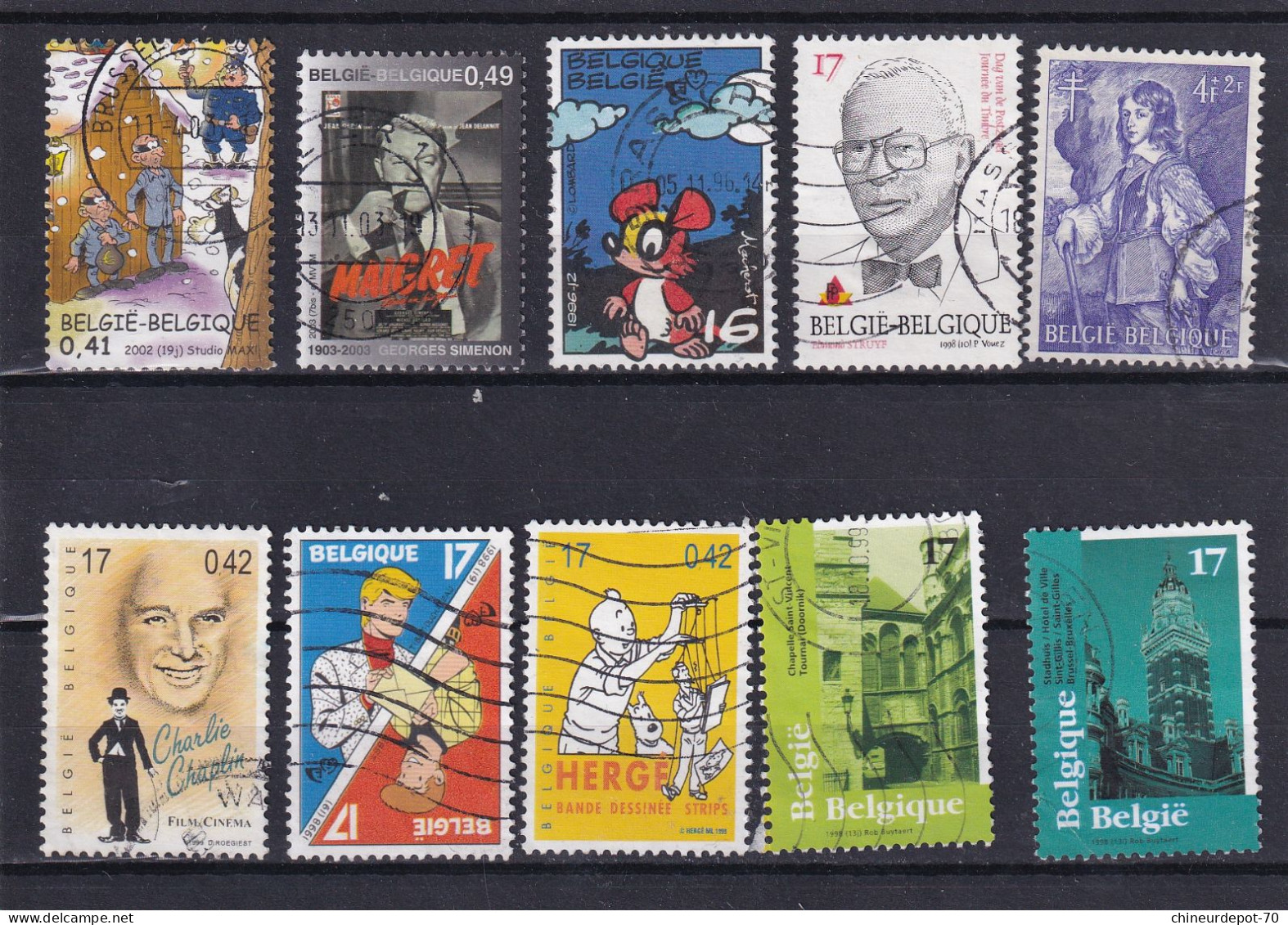 Collection Lot De Timbres Belge Voir 10 Photos - Verzamelingen