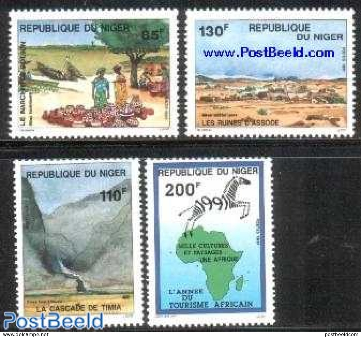 Niger 1991 African Tourism 4v, Mint NH, Various - Tourism - Niger (1960-...)