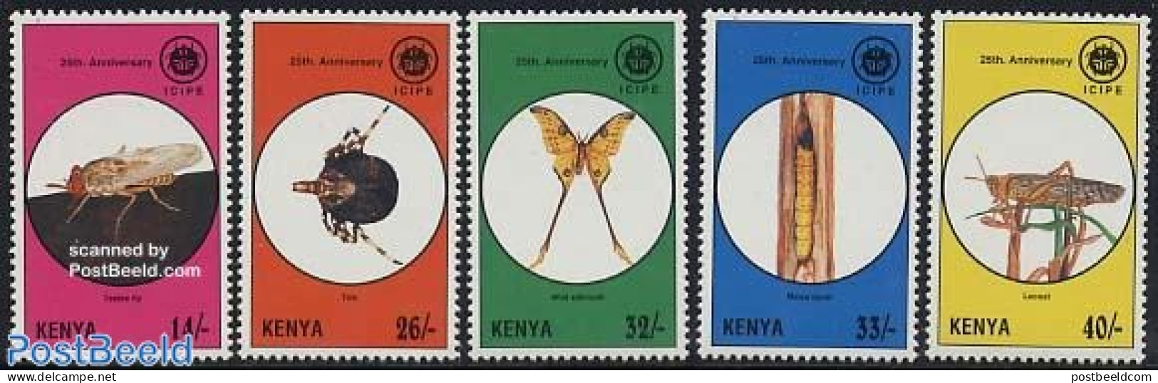 Kenia 1995 Insects 5v, Mint NH, Nature - Butterflies - Insects - Andere & Zonder Classificatie