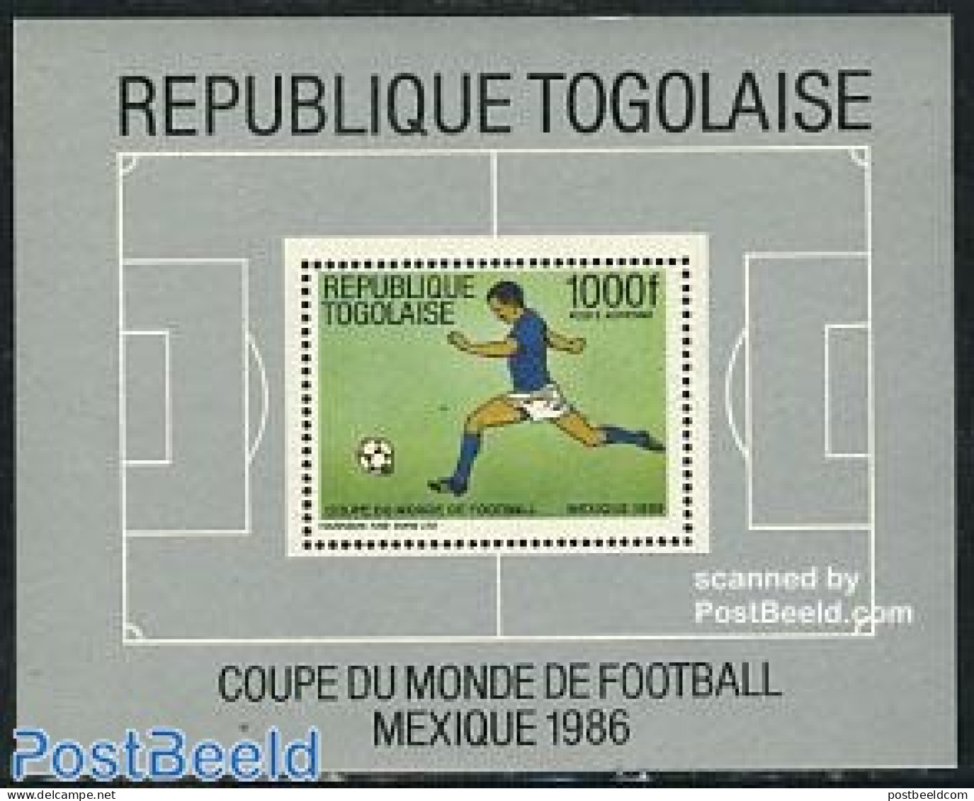 Togo 1986 World Cup Football S/s, Mint NH, Sport - Football - Togo (1960-...)
