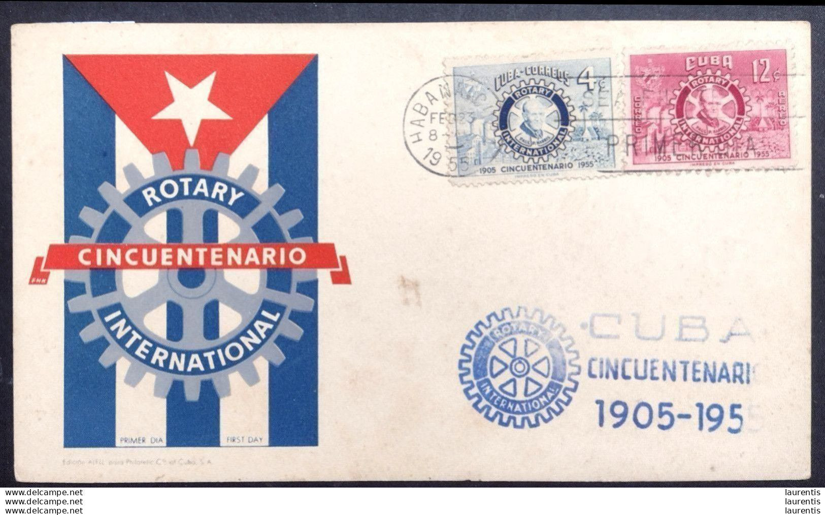 D22698  Rotary International 50th Anniversary - 2955 - First Day Card - Cb - 3,80 (150-200) - FDC